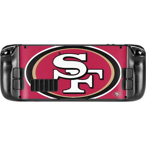 NFL San Francisco 49ers Large Logo Steam Deck Handheld Gaming Computer Skin